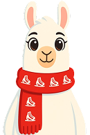 Cusi, la mascota llama de Peru On Ice, pista de patinaje sobre hielo